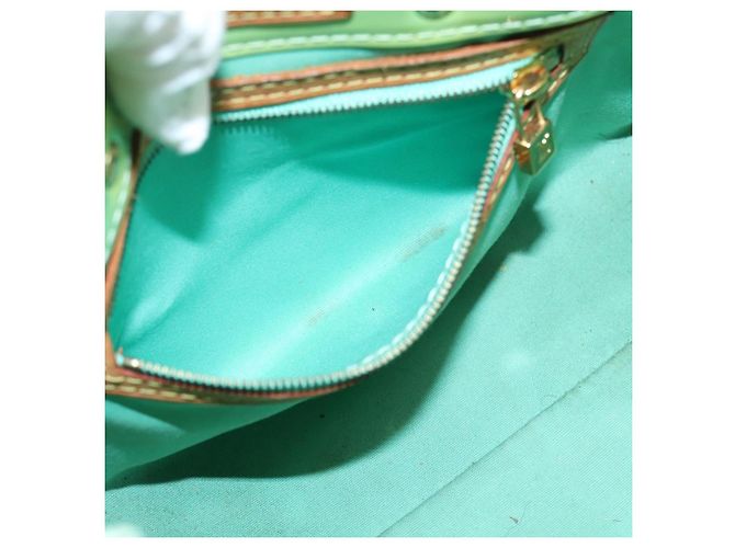 Borsa LOUIS VUITTON Monogram Vernis Reade PM Peppermint M91307 LV Auth ep16109 Verde - vista 20