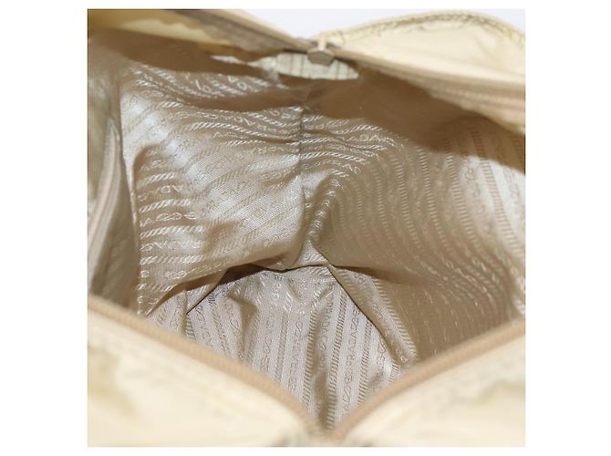 Sac Tote PRADA Nylon Beige Silver Auth 206281A Argenté - vue 19