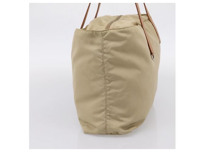 Sac Tote PRADA Nylon Beige Silver Auth 206281A Argenté - vue 4