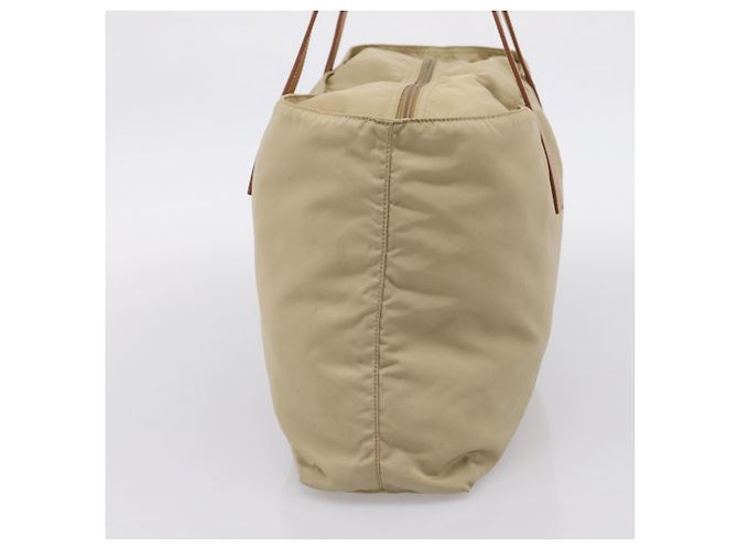 Sac Tote PRADA Nylon Beige Silver Auth 206281A Argenté - vue 5