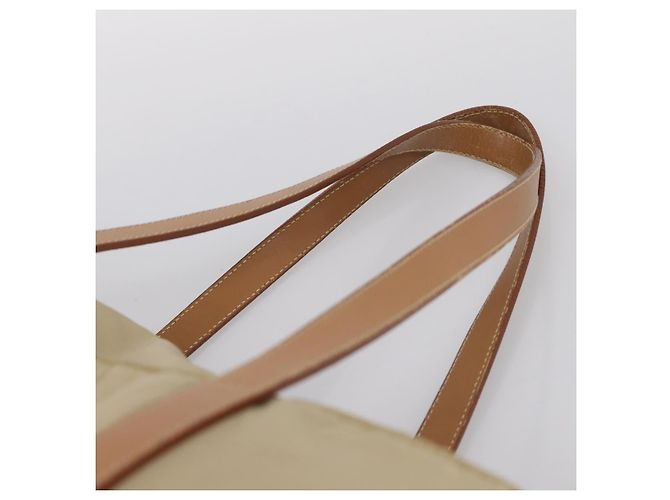 Sac Tote PRADA Nylon Beige Silver Auth 206281A Argenté - vue 8