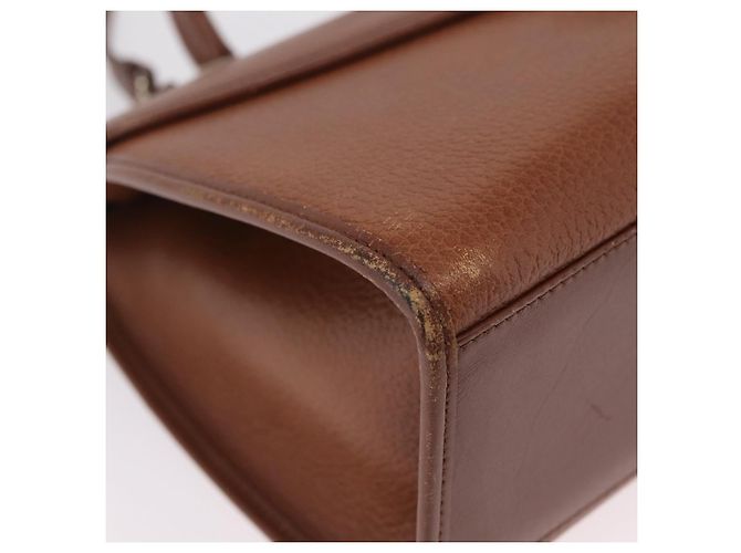 Borsa a mano Burberrys in pelle 2way Marrone Oro Auth ep16217 D'oro - vista 15