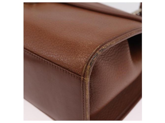 Borsa a mano Burberrys in pelle 2way Marrone Oro Auth ep16217 D'oro - vista 16