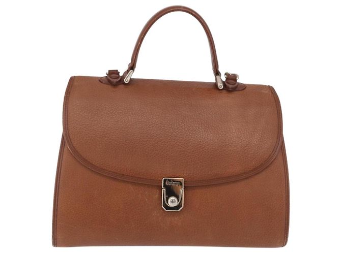 Borsa a mano Burberrys in pelle 2way Marrone Oro Auth ep16217 D'oro - vista 2