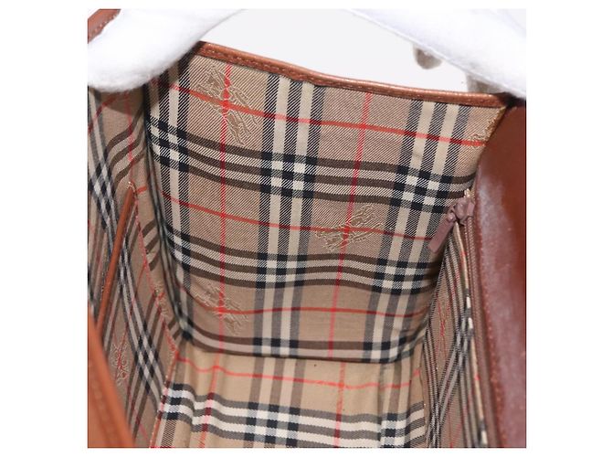 Borsa a mano Burberrys in pelle 2way Marrone Oro Auth ep16217 D'oro - vista 28