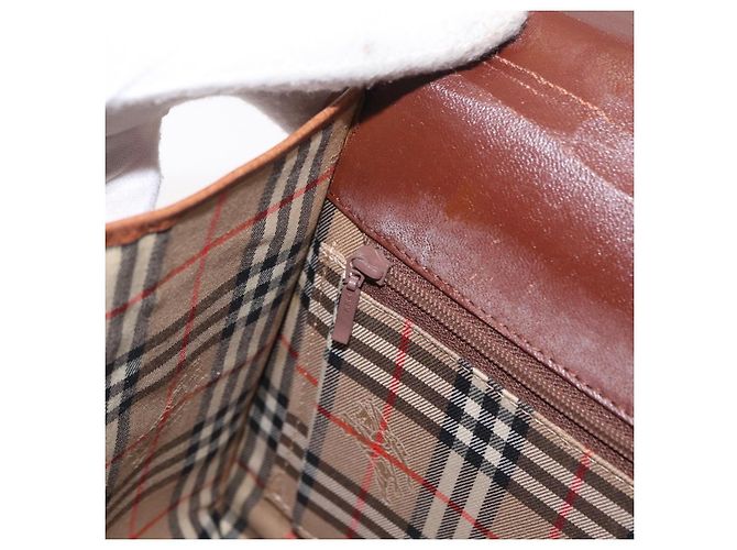 Borsa a mano Burberrys in pelle 2way Marrone Oro Auth ep16217 D'oro - vista 29