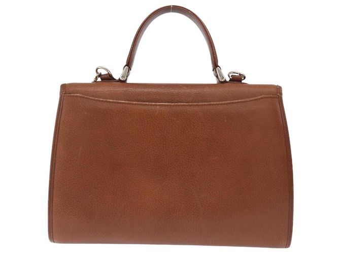 Borsa a mano Burberrys in pelle 2way Marrone Oro Auth ep16217 D'oro - vista 3