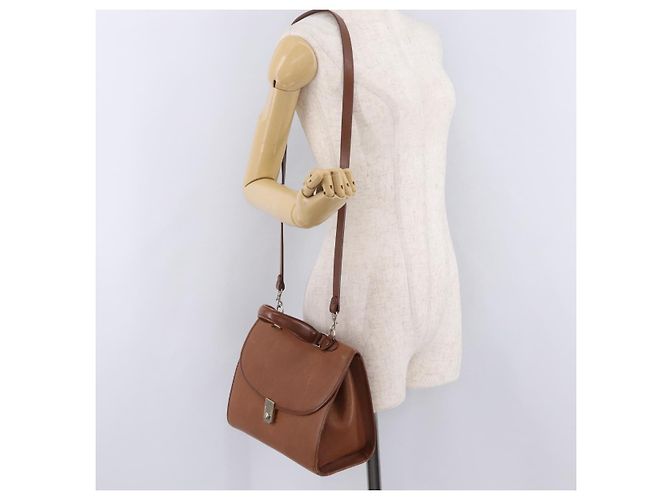 Borsa a mano Burberrys in pelle 2way Marrone Oro Auth ep16217 D'oro - vista 31