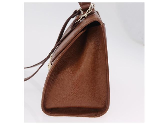 Borsa a mano Burberrys in pelle 2way Marrone Oro Auth ep16217 D'oro - vista 5