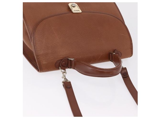 Borsa a mano Burberrys in pelle 2way Marrone Oro Auth ep16217 D'oro - vista 9
