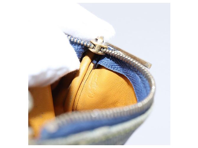 LOUIS VUITTON Monogram Denim Pochette Cles Purse Blue M95343 LV Auth 206350A Azul - vista 12