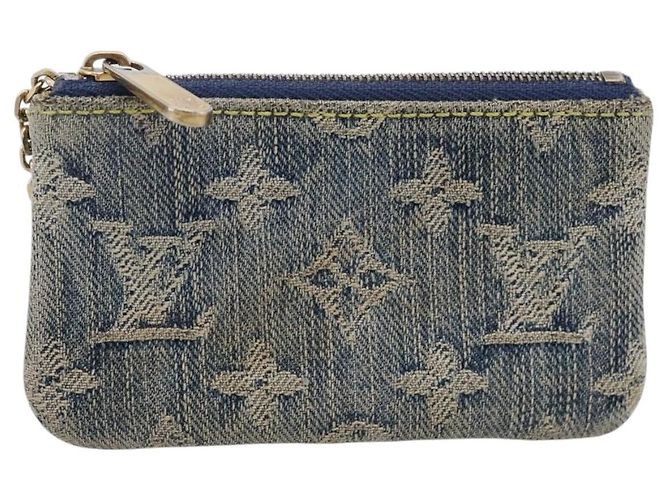 LOUIS VUITTON Monogram Denim Pochette Cles Purse Blue M95343 LV Auth 206350A Azul - vista 13