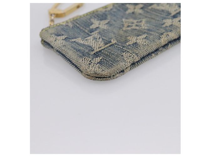 LOUIS VUITTON Monogram Denim Pochette Cles Purse Blue M95343 LV Auth 206350A Azul - vista 14