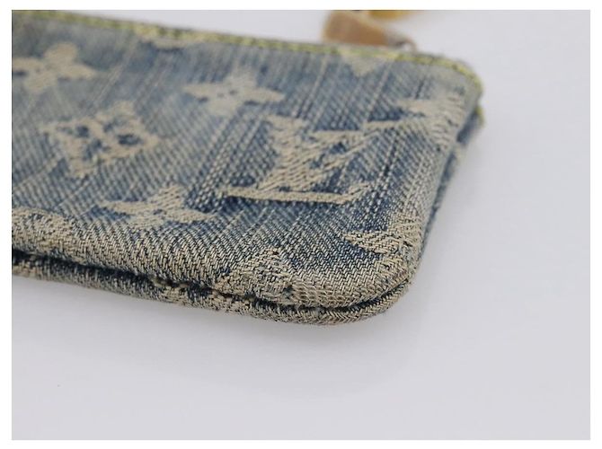 LOUIS VUITTON Monogram Denim Pochette Cles Purse Blue M95343 LV Auth 206350A Azul - vista 15