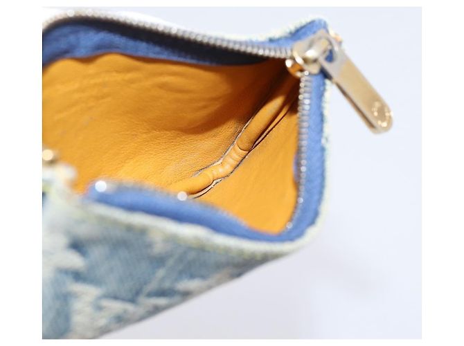 LOUIS VUITTON Monogram Denim Pochette Cles Purse Blue M95343 LV Auth 206350A Azul - vista 17