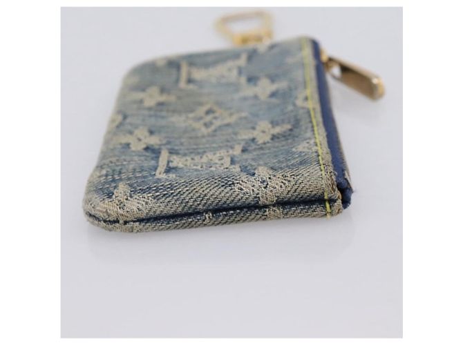LOUIS VUITTON Monogram Denim Pochette Cles Purse Blue M95343 LV Auth 206350A Azul - vista 4