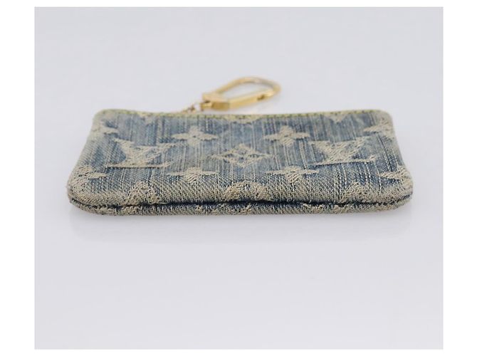 LOUIS VUITTON Monogram Denim Pochette Cles Purse Blue M95343 LV Auth 206350A Azul - vista 7