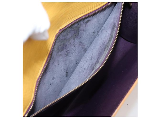 Borsa a mano LOUIS VUITTON Epi Monceau28 2way Gialla M52129 LV Auth bs37379 Giallo - vista 11