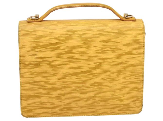 Borsa a mano LOUIS VUITTON Epi Monceau28 2way Gialla M52129 LV Auth bs37379 Giallo - vista 2