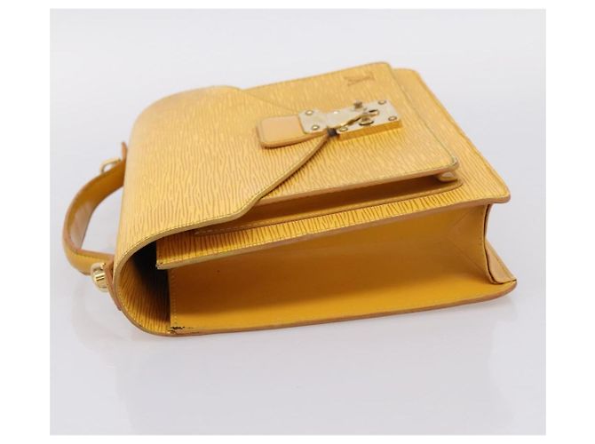 Borsa a mano LOUIS VUITTON Epi Monceau28 2way Gialla M52129 LV Auth bs37379 Giallo - vista 3