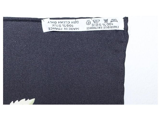 Hermès HERMES Carre 90 Seidentuch Schwarz Blau "L'ARBRE de SOIE" Auth ki6867M - Ansicht 16