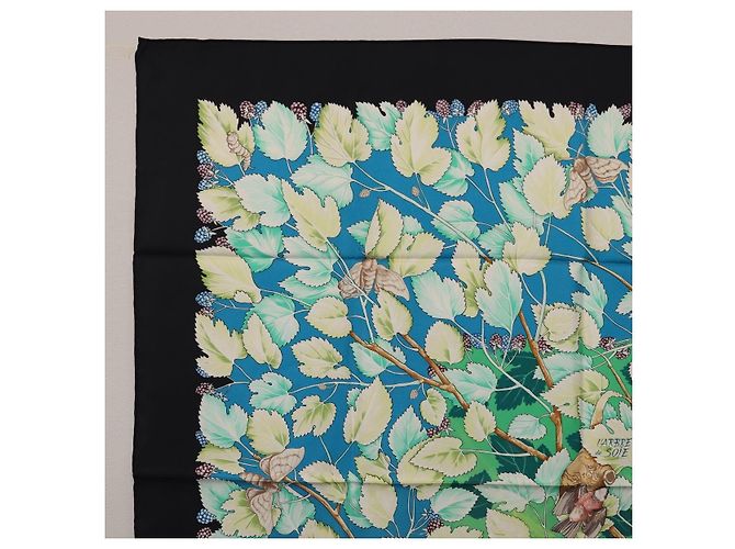 Hermès HERMES Carre 90 Seidentuch Schwarz Blau "L'ARBRE de SOIE" Auth ki6867M - Ansicht 2
