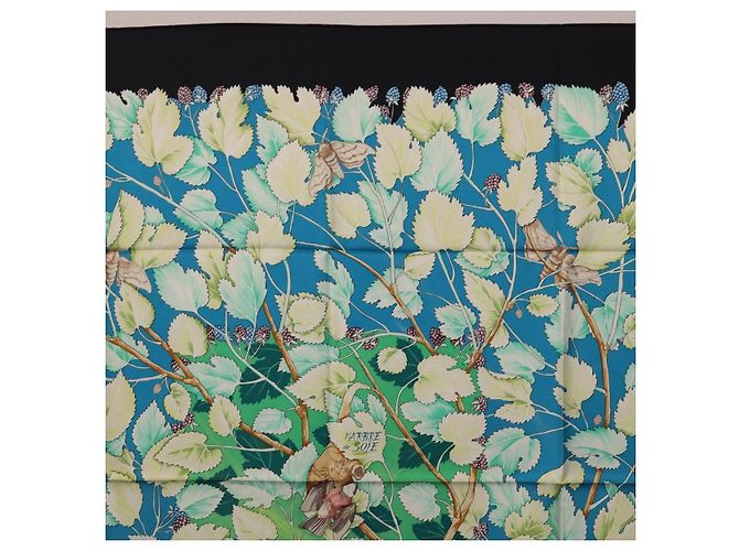 Hermès HERMES Carre 90 Seidentuch Schwarz Blau "L'ARBRE de SOIE" Auth ki6867M - Ansicht 3