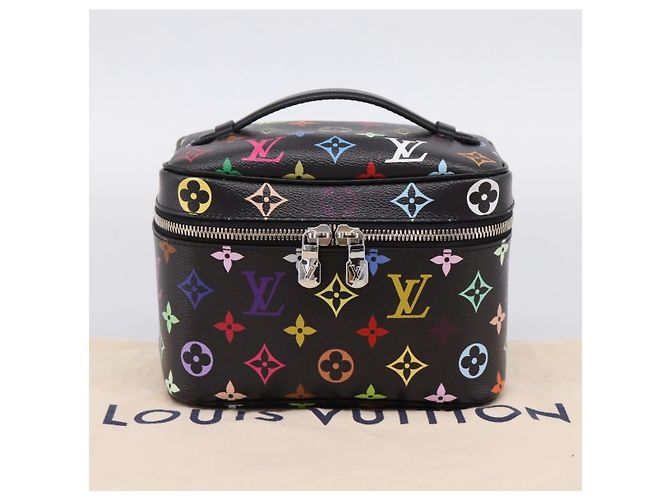 LOUIS VUITTON Monogram Multicolor Nice Mini Pouch Black M13747 LV Auth mr2917SM Schwarz - Ansicht 12