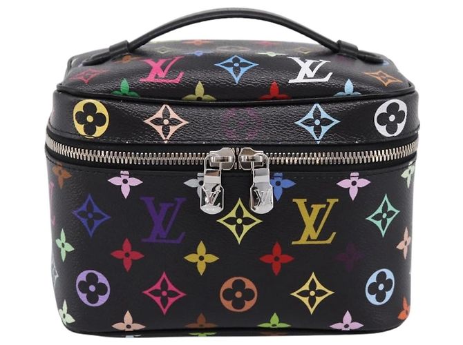 LOUIS VUITTON Monogram Multicolor Nice Mini Pouch Black M13747 LV Auth mr2917SM Schwarz - Ansicht 13