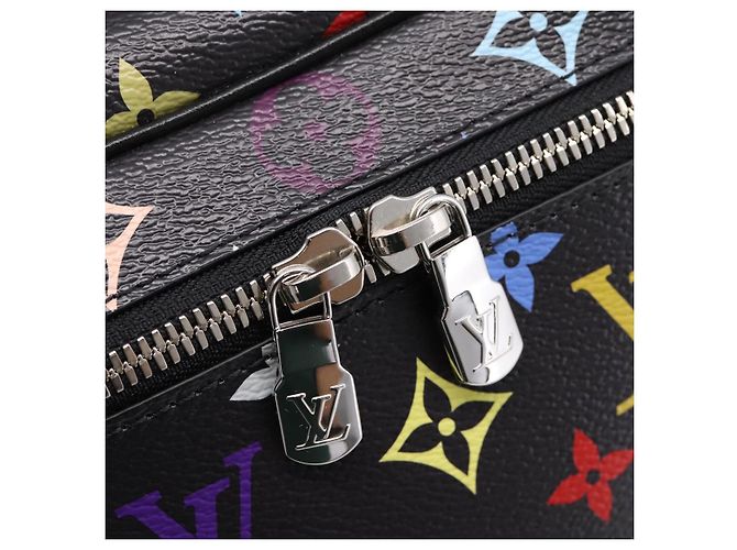 LOUIS VUITTON Monogram Multicolor Nice Mini Pouch Black M13747 LV Auth mr2917SM Schwarz - Ansicht 18