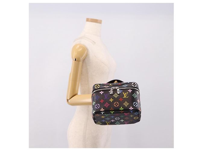 LOUIS VUITTON Monogram Multicolor Nice Mini Pouch Black M13747 LV Auth mr2917SM Schwarz - Ansicht 22