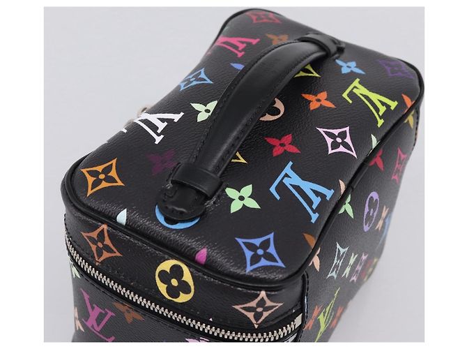 LOUIS VUITTON Monogram Multicolor Nice Mini Pouch Black M13747 LV Auth mr2917SM Schwarz - Ansicht 6