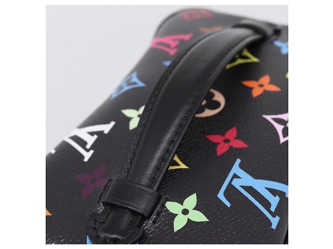 LOUIS VUITTON Monogram Multicolor Nice Mini Pouch Black M13747 LV Auth mr2917SM Schwarz - Ansicht 7