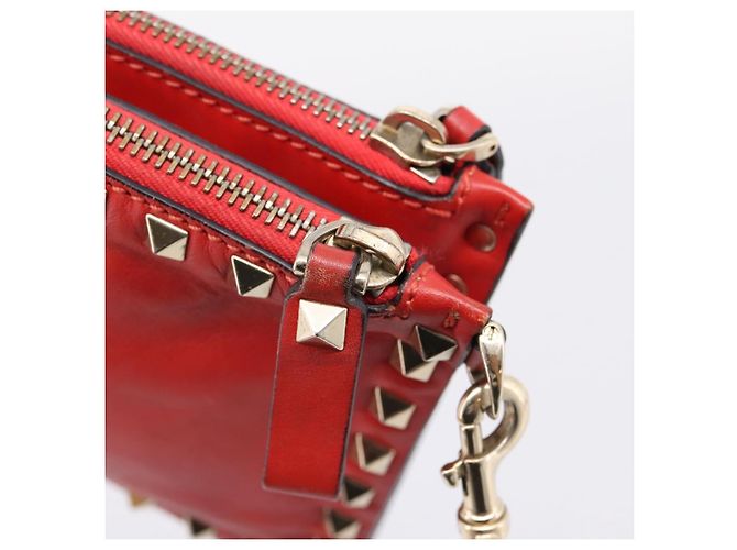 Borsa a Pochette VALENTINO Pelle Nero Oro Auth bs37371 D'oro - vista 10