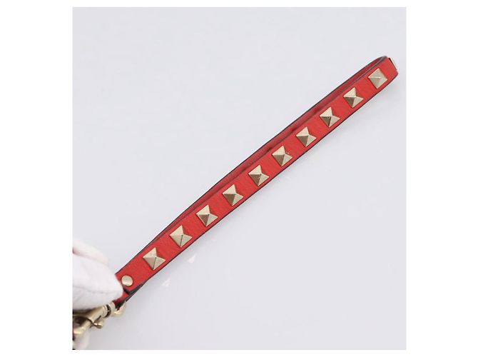 Borsa a Pochette VALENTINO Pelle Nero Oro Auth bs37371 D'oro - vista 7