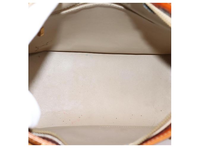 LOUIS VUITTON Monogram Vernis Houston Hand Bag Beige M91004 LV Auth bs37344 - vista 11