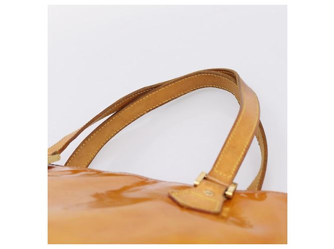 LOUIS VUITTON Monogram Vernis Houston Hand Bag Beige M91004 LV Auth bs37344 - vista 14