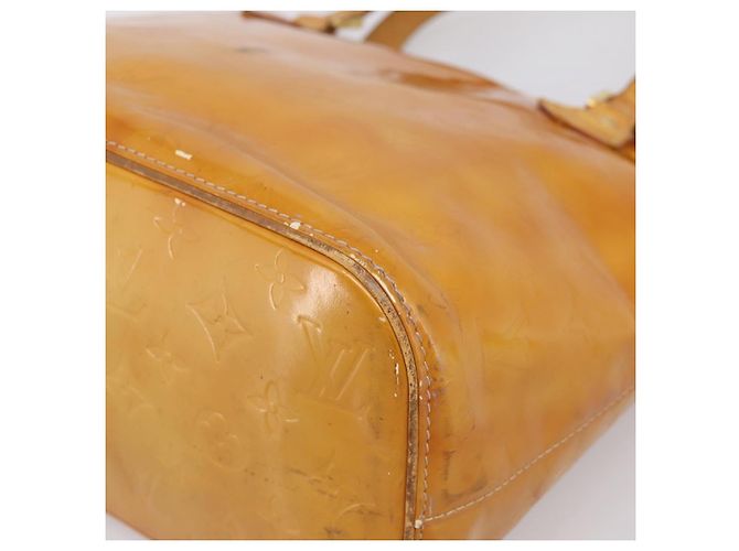 LOUIS VUITTON Monogram Vernis Houston Hand Bag Beige M91004 LV Auth bs37344 - vista 15