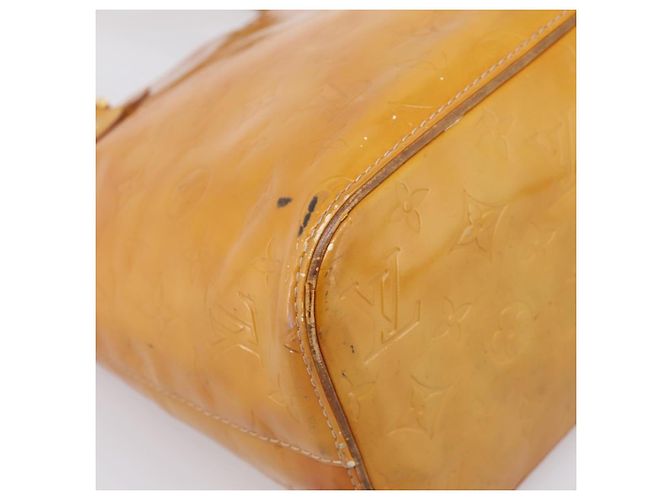 LOUIS VUITTON Monogram Vernis Houston Hand Bag Beige M91004 LV Auth bs37344 - vista 16