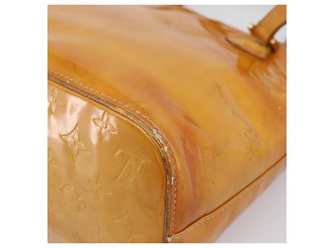 LOUIS VUITTON Monogram Vernis Houston Hand Bag Beige M91004 LV Auth bs37344 - vista 17