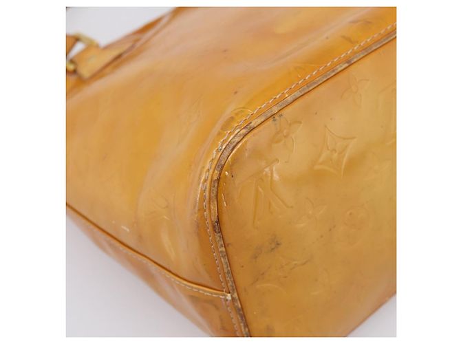 LOUIS VUITTON Monogram Vernis Houston Hand Bag Beige M91004 LV Auth bs37344 - vista 18