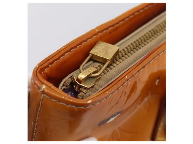 LOUIS VUITTON Monogram Vernis Houston Hand Bag Beige M91004 LV Auth bs37344 - vista 21