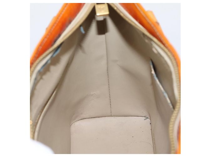LOUIS VUITTON Monogram Vernis Houston Hand Bag Beige M91004 LV Auth bs37344 - vista 22