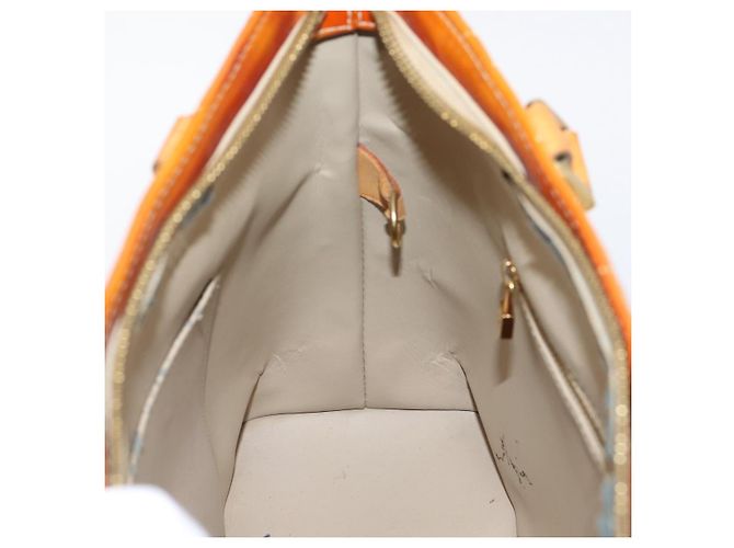 LOUIS VUITTON Monogram Vernis Houston Hand Bag Beige M91004 LV Auth bs37344 - vista 23