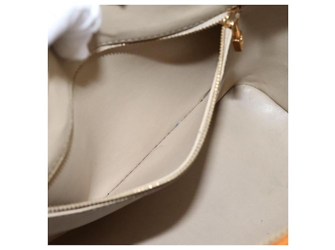 LOUIS VUITTON Monogram Vernis Houston Hand Bag Beige M91004 LV Auth bs37344 - vista 25