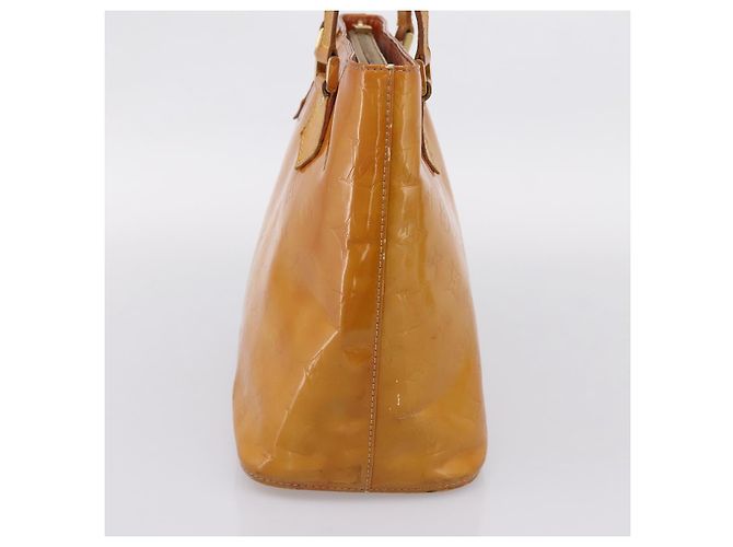 LOUIS VUITTON Monogram Vernis Houston Hand Bag Beige M91004 LV Auth bs37344 - vista 4