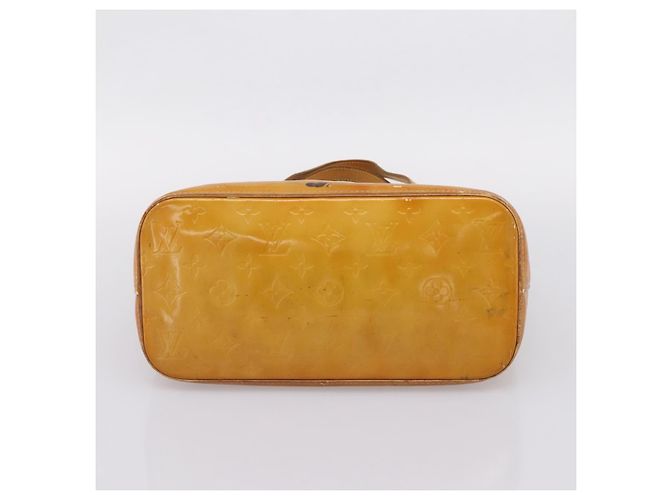 LOUIS VUITTON Monogram Vernis Houston Hand Bag Beige M91004 LV Auth bs37344 - vista 5
