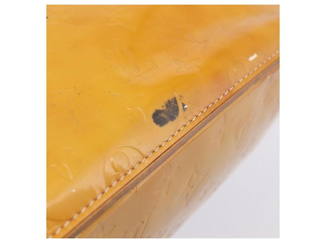 LOUIS VUITTON Monogram Vernis Houston Hand Bag Beige M91004 LV Auth bs37344 - vista 9