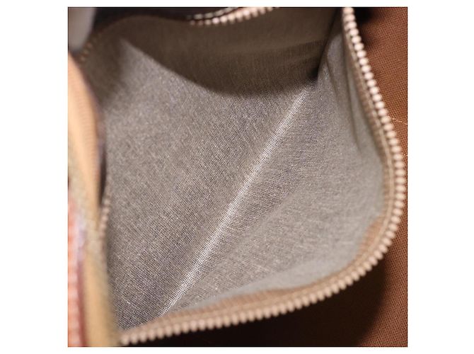 Céline Bolso Boston CELINE Macadam Canvas PVC Leather Brown Gold Auth 204211A Castaño Dorado - vista 24