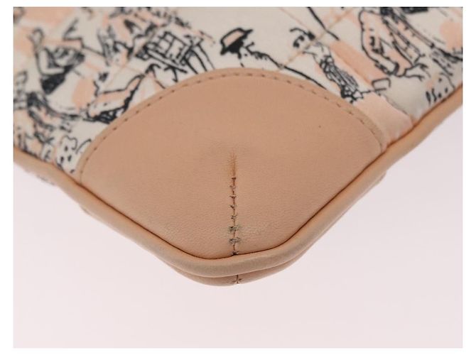 CHANEL Choco Bar Chain Schultertasche Silk Pink Gold CC Auth 206258SAM Golden - Ansicht 11